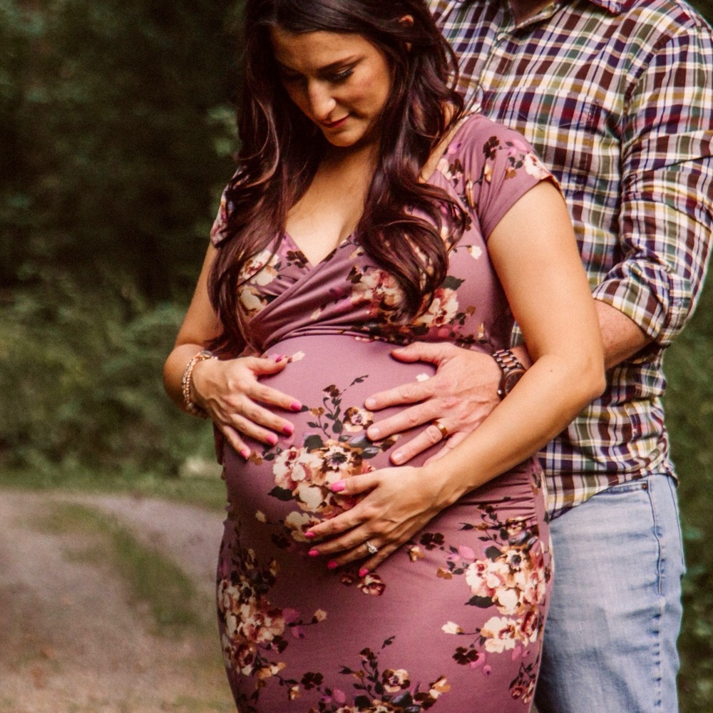 Pink Blush - Floral Maternity Dress